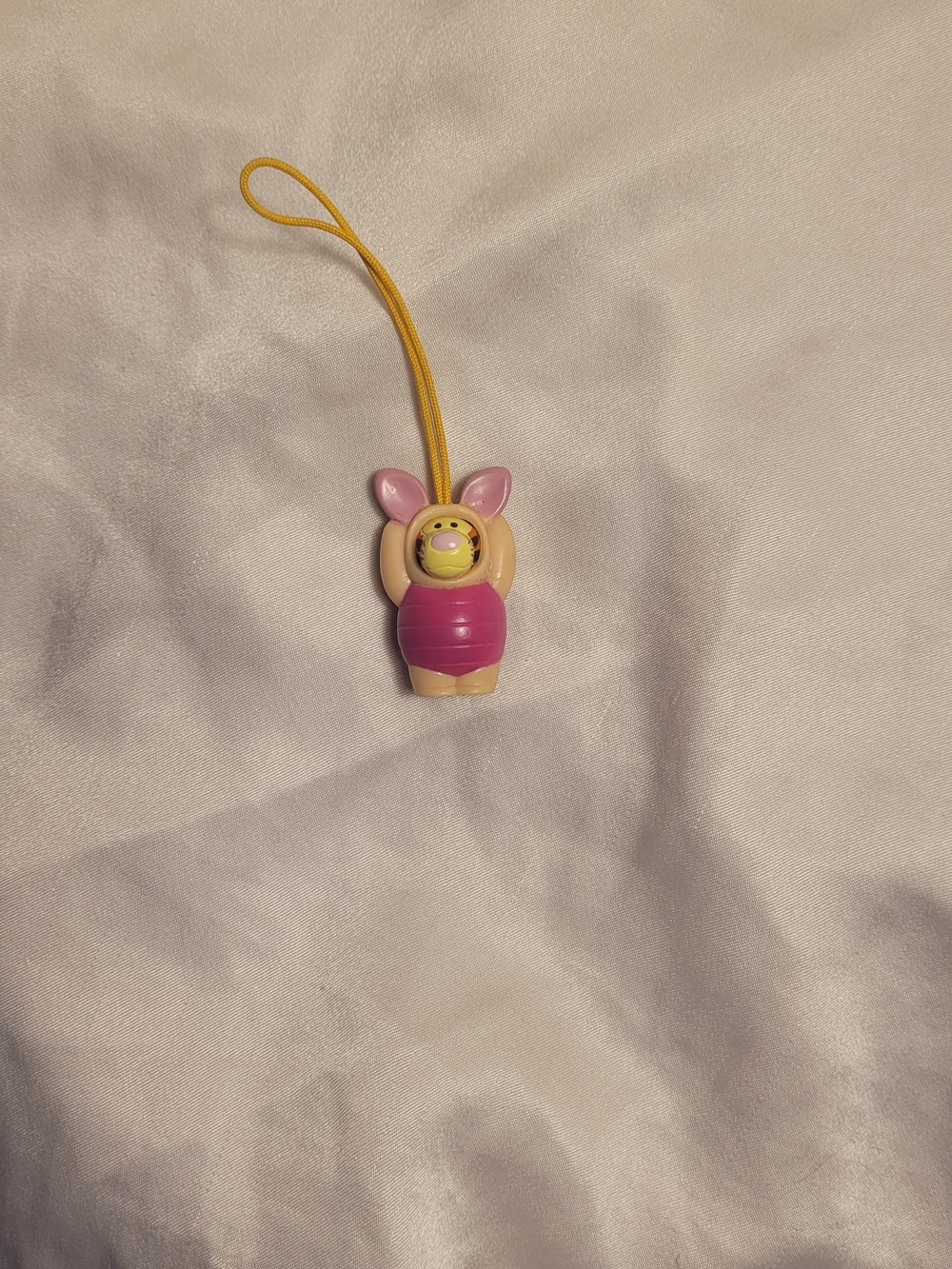Piglet  Peek A Pooh Keychain Charm in Pink and Yellow